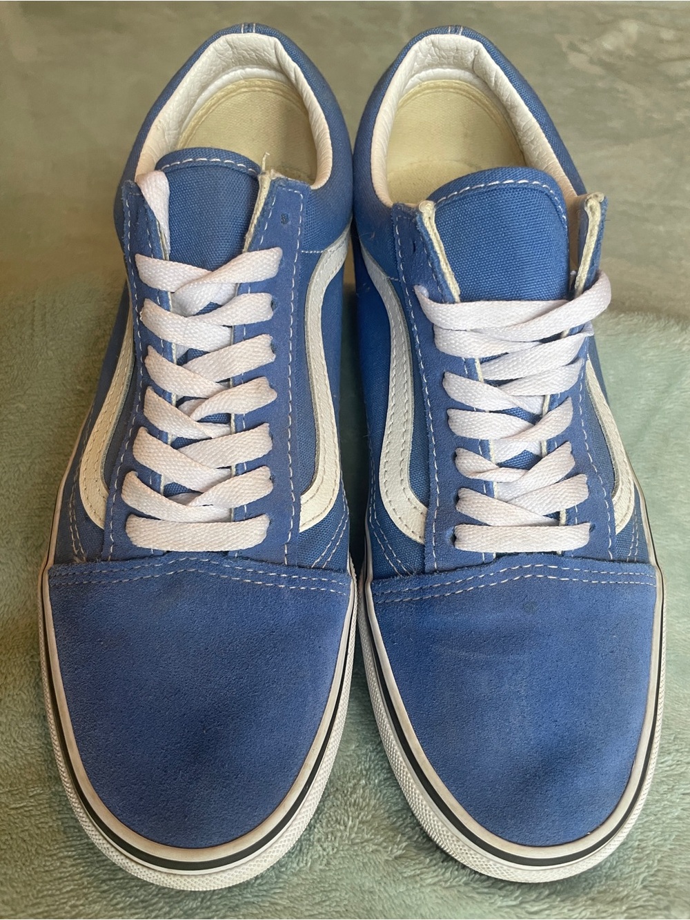Vans Sneakers Classic Blue Canvas & Suede Sneakers with White Stripe